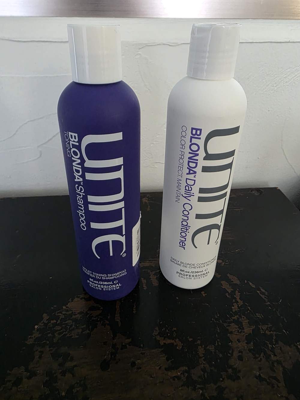 UNITE Blonde Daily Conditioner & Toning Shampoo - Purple & White